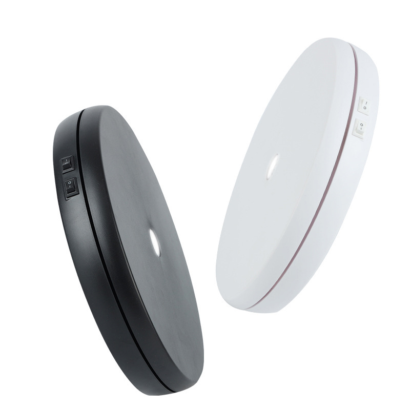 Photography Lighting For Jewelry - 25CM Electric Rotating Stand with Led