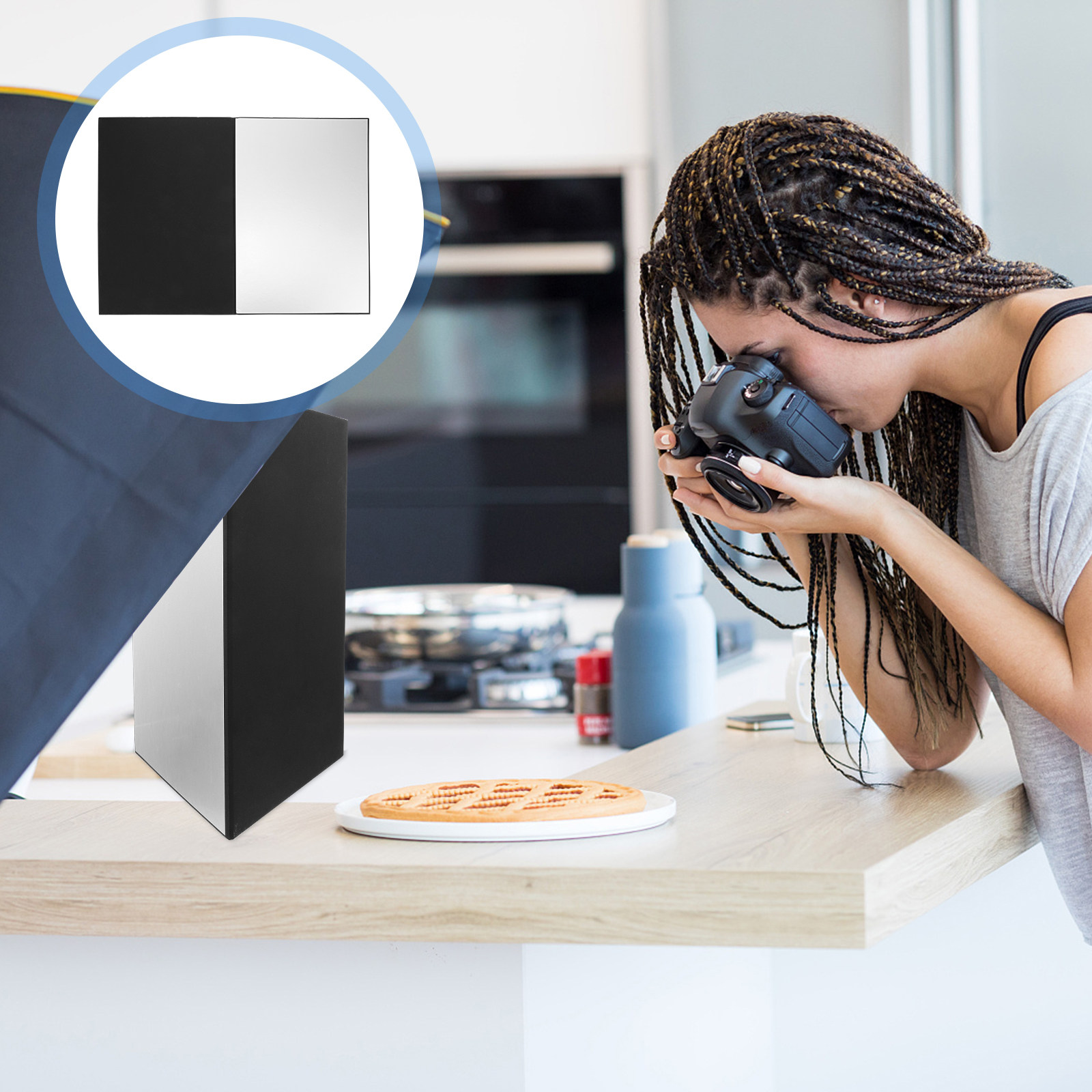 Photography Lighting For Jewelry - A3 Foldable Photography Reflector Board Double