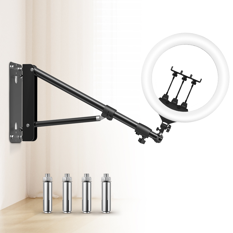 Photography Lighting Triangle - 22in Ring Light Wall Mount,137/175cm Wall