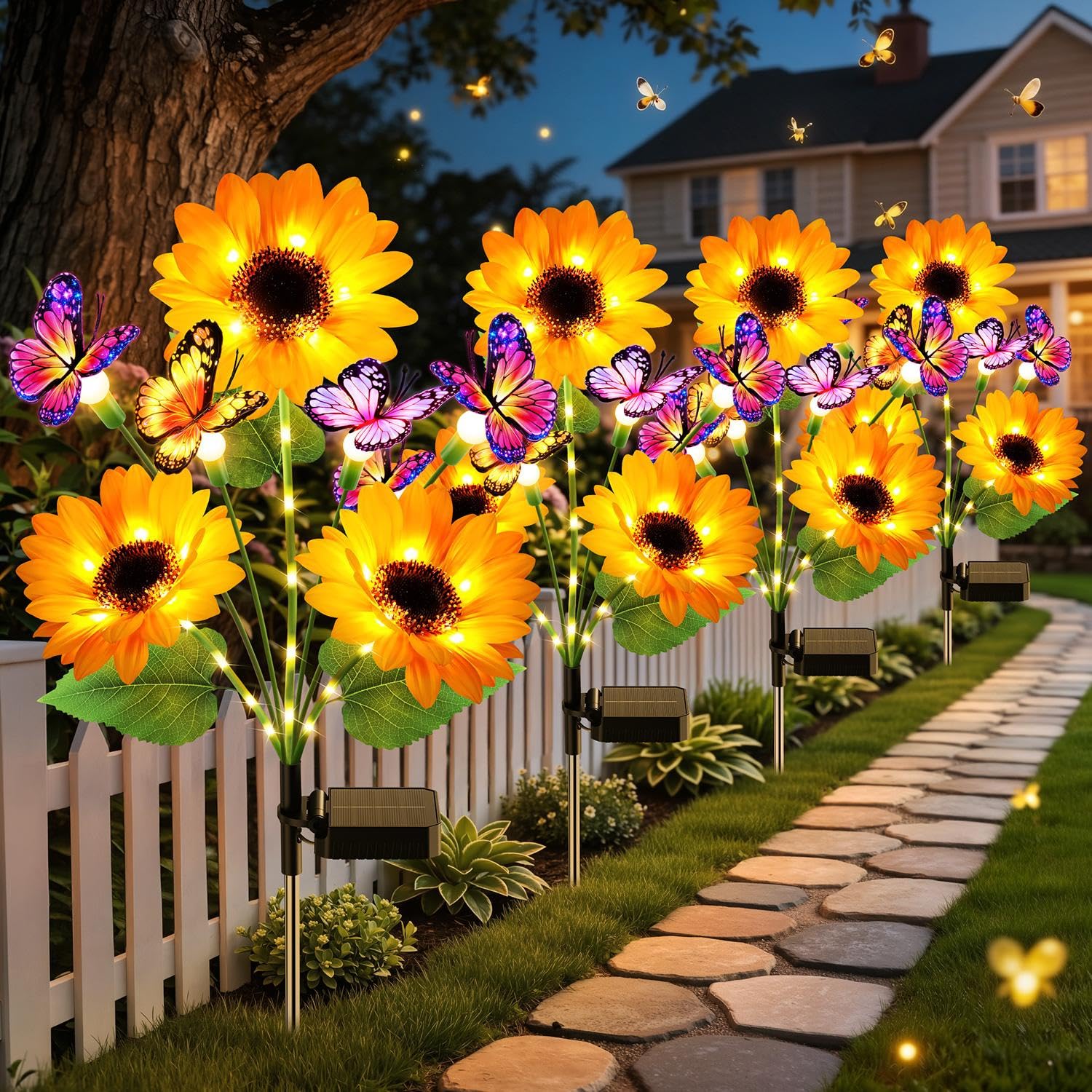Flower Photography Led Lighting Pack - Solar Garden Lights Outdoor Decor, Upgraded