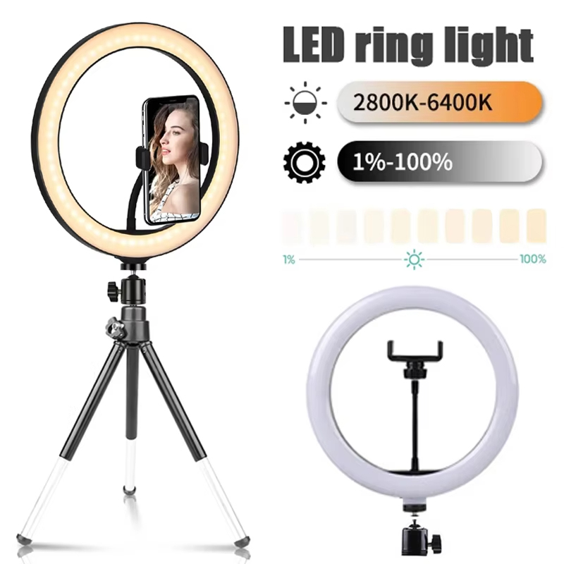 Photography Lighting Wand - 10 inch Selfie Ring Light Photography