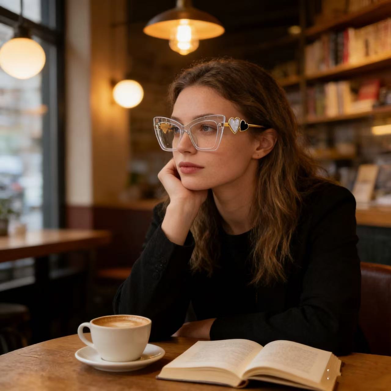 Lighting Glass Photography - Fashion Eyeglasses for Woman Love Flat
