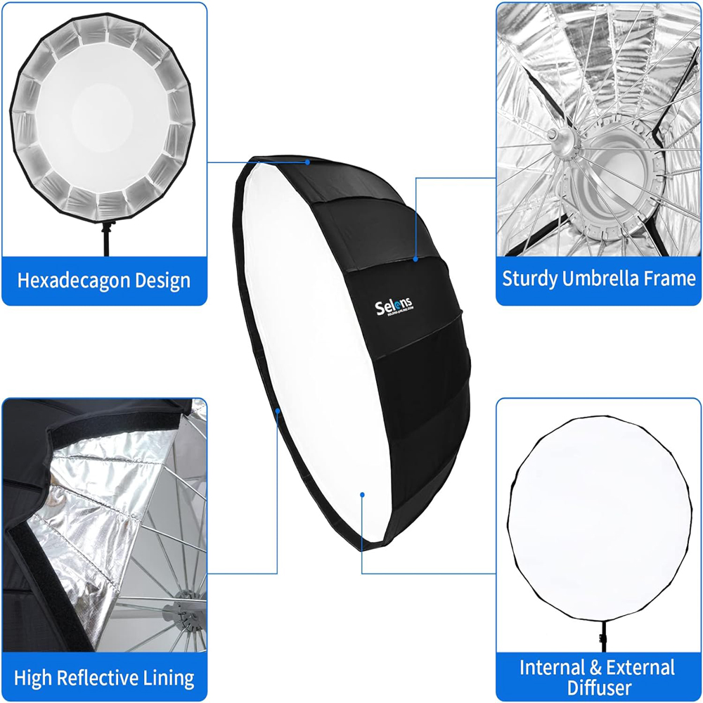 Selens Quick-Setup Parabolic S - Photography Lighting Beauty Dish 评论和价格