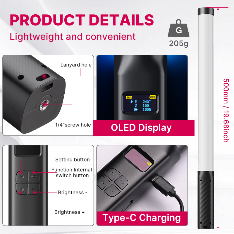 Ulanzi VL119 Handheld RGB Colo - Photography Lighting Wand 评论和价格