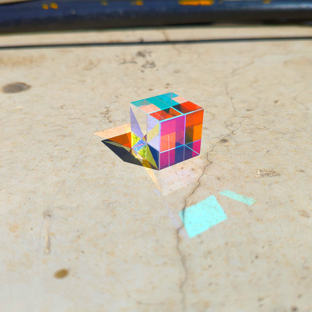 Glass Cube 12.7mm Dichroic Pri - Lighting Glass Photography 评论和价格