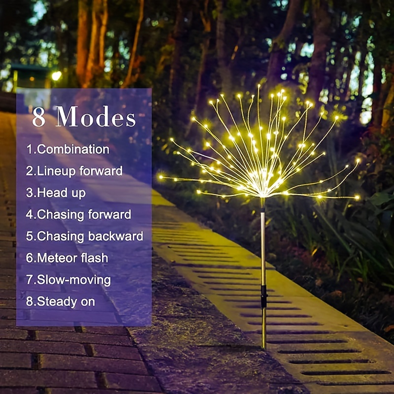 1 Pack Solar Firework Lawn Lig - Flower Photography Led Lighting Pack 评论和价格