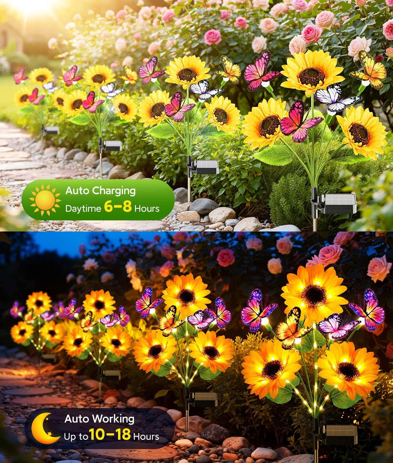 Solar Garden Lights Outdoor De - Flower Photography Led Lighting Pack 评论和价格