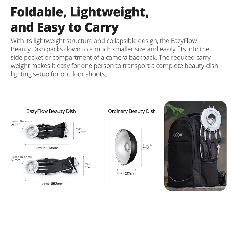 Godox EazyFlow Beauty Dish 65/ - Photography Lighting Beauty Dish 评论和价格