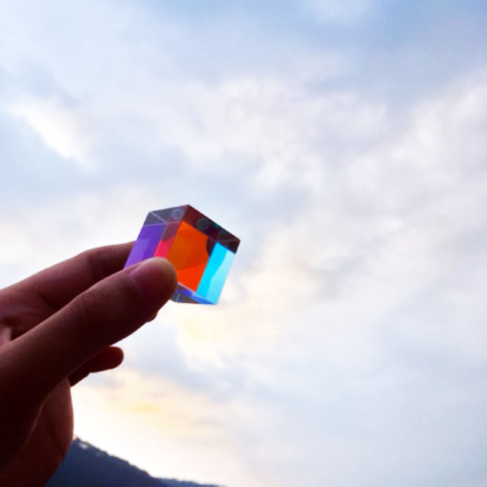 Glass Cube 23mm Dichroic Prism - Lighting Glass Photography 评论和价格