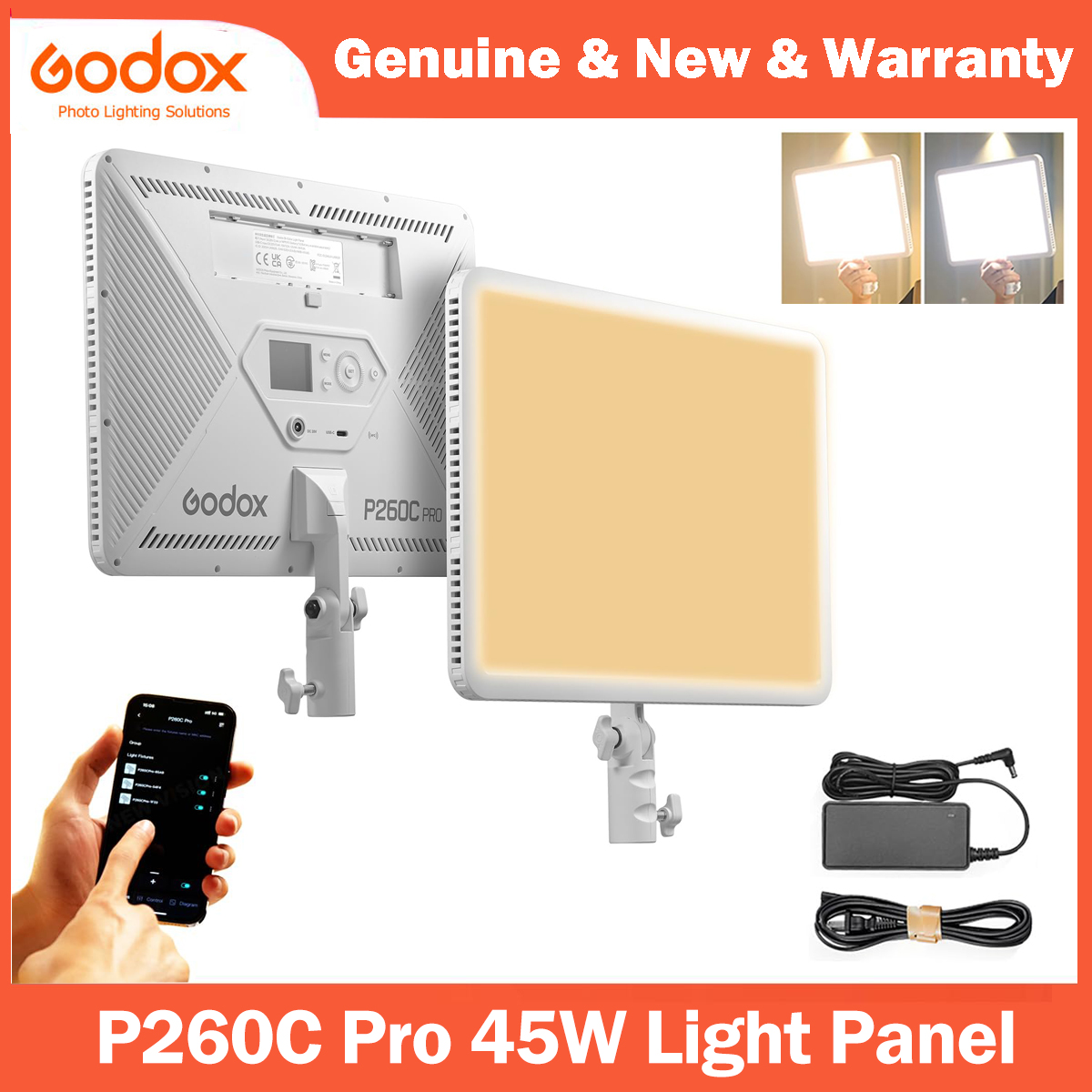 Godox P260C Pro LED Video Ligh - Video Light Panel Led 评论和价格
