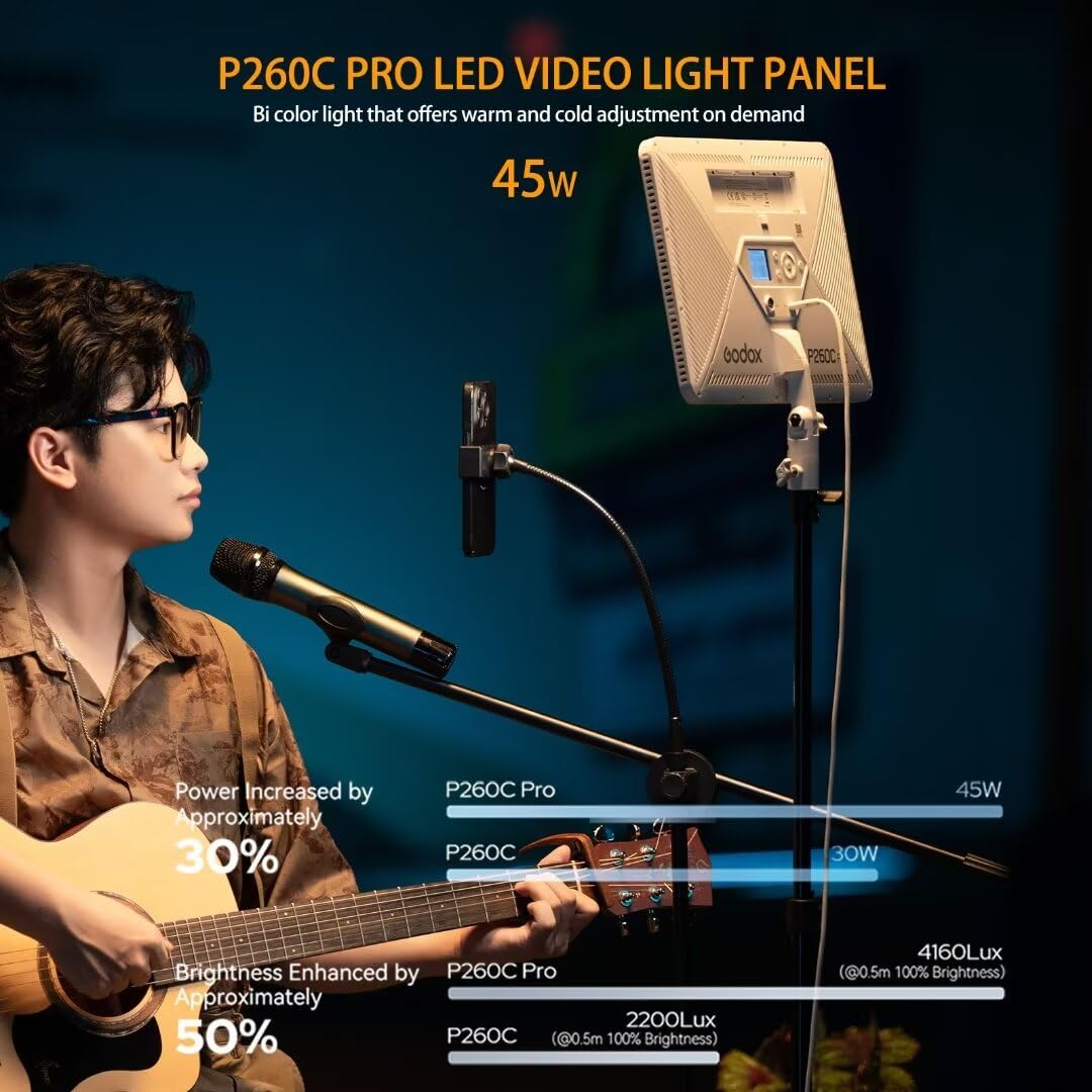 Godox P260C Pro LED Video Ligh - Video Light Panel Led 评论和价格