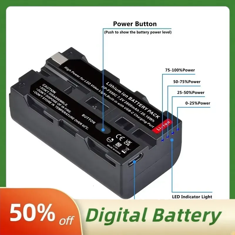 NP-F550C NP-F550 F570 Battery  - Video Light Panel Led 评论和价格