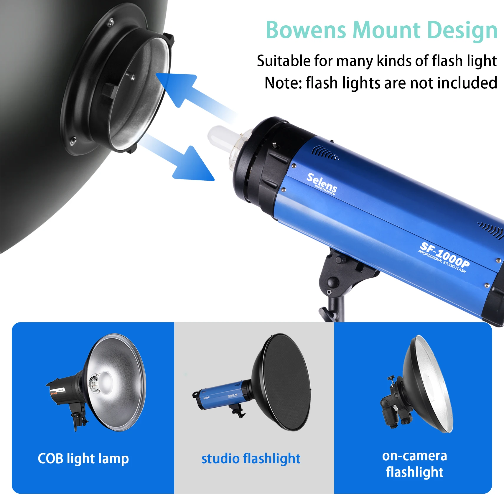 Selens 55cm Silver/White Inter - Photography Lighting Beauty Dish 评论和价格